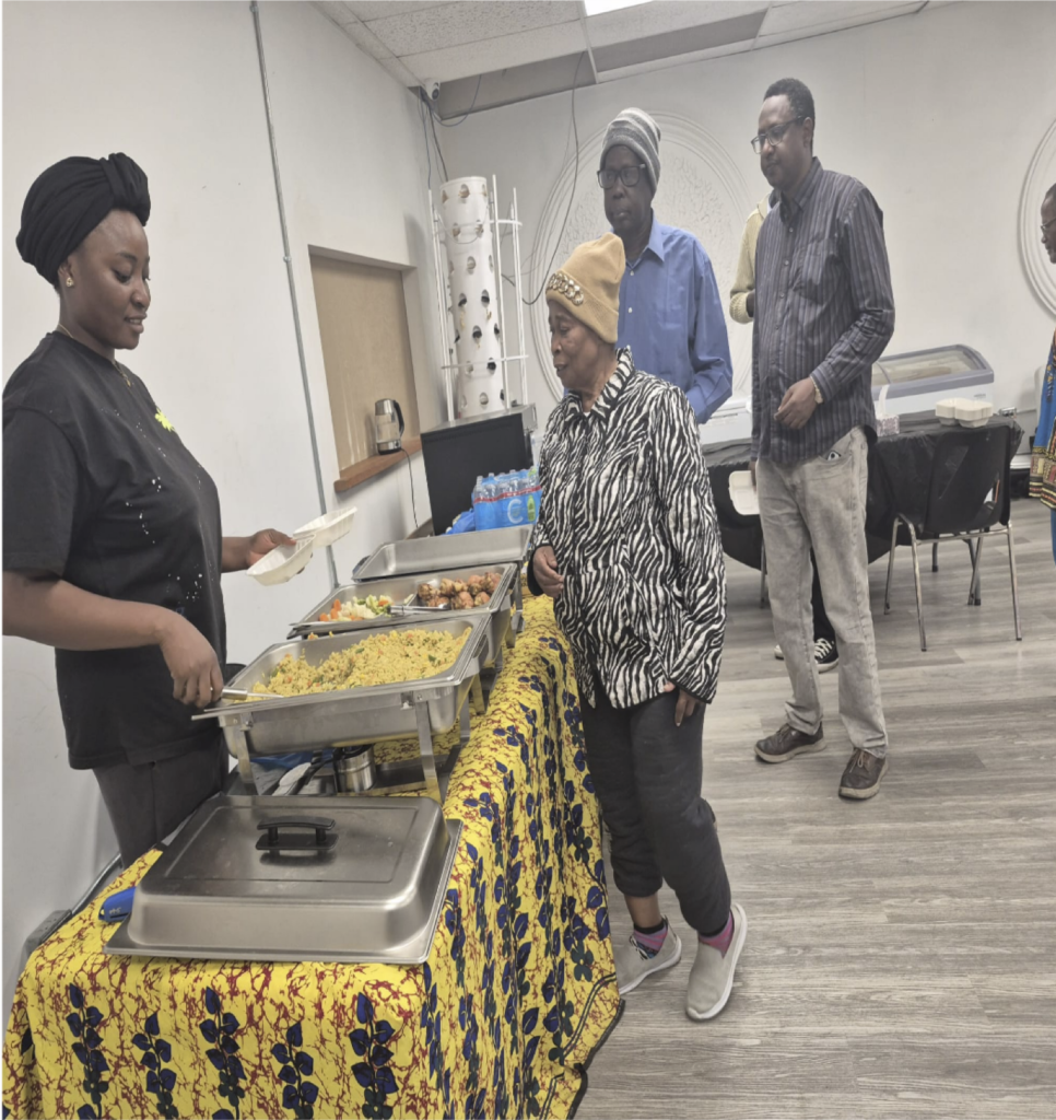 Elderly eating at Centre